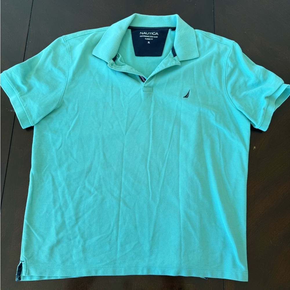 Nautica Teal polo shirt size XL